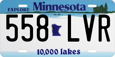 MN license plate 558LVR