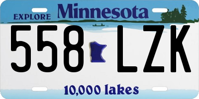 MN license plate 558LZK