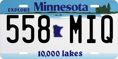 MN license plate 558MIQ
