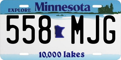 MN license plate 558MJG