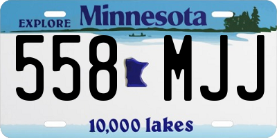 MN license plate 558MJJ