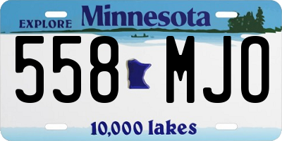 MN license plate 558MJO