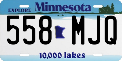 MN license plate 558MJQ
