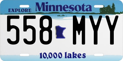 MN license plate 558MYY