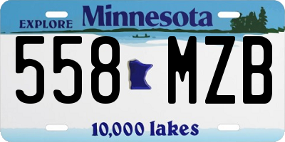 MN license plate 558MZB