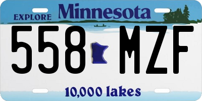 MN license plate 558MZF