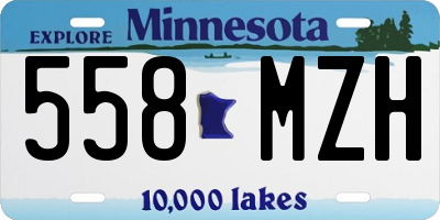 MN license plate 558MZH
