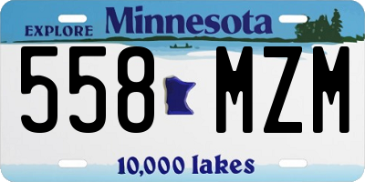 MN license plate 558MZM