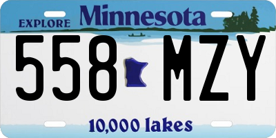 MN license plate 558MZY
