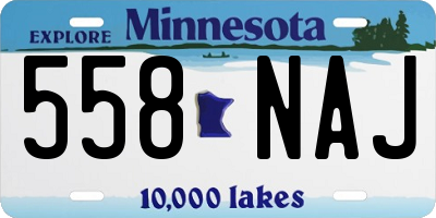 MN license plate 558NAJ