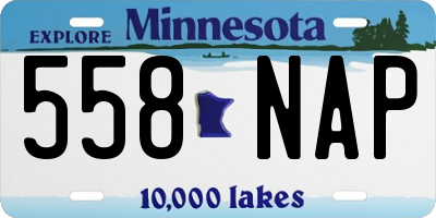 MN license plate 558NAP