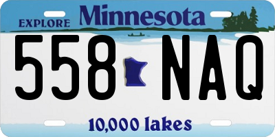 MN license plate 558NAQ