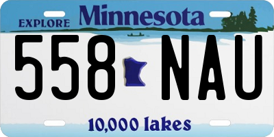 MN license plate 558NAU