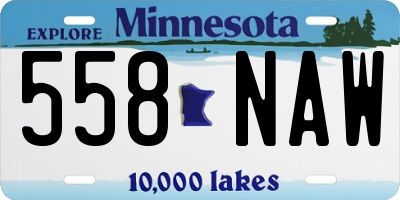 MN license plate 558NAW