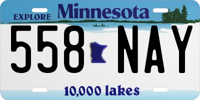 MN license plate 558NAY