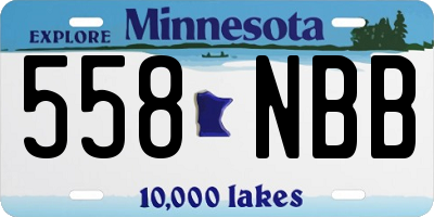 MN license plate 558NBB