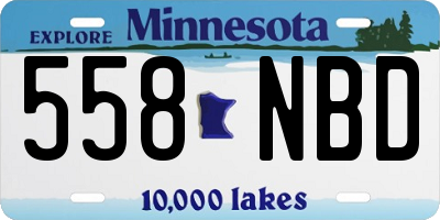 MN license plate 558NBD