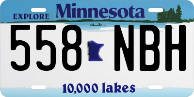 MN license plate 558NBH