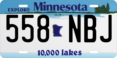 MN license plate 558NBJ