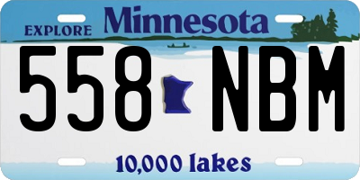 MN license plate 558NBM