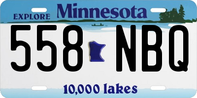MN license plate 558NBQ