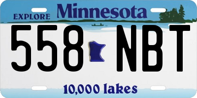 MN license plate 558NBT