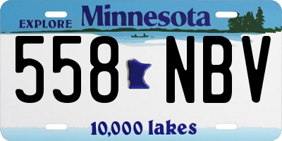 MN license plate 558NBV