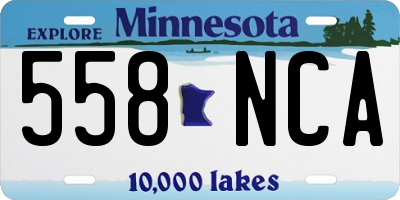 MN license plate 558NCA
