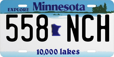 MN license plate 558NCH