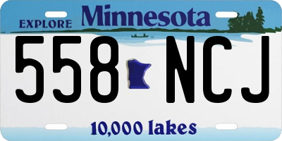 MN license plate 558NCJ