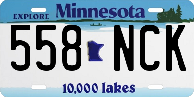 MN license plate 558NCK