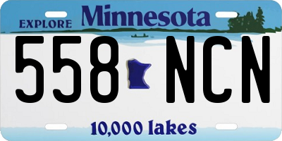 MN license plate 558NCN