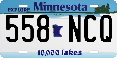 MN license plate 558NCQ
