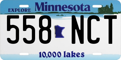 MN license plate 558NCT