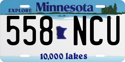 MN license plate 558NCU