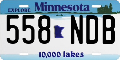 MN license plate 558NDB