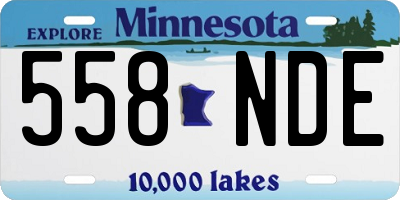 MN license plate 558NDE