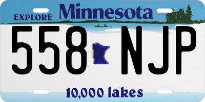 MN license plate 558NJP