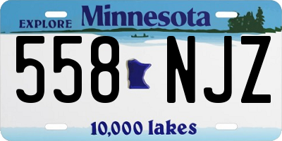 MN license plate 558NJZ