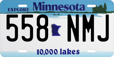 MN license plate 558NMJ
