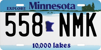 MN license plate 558NMK
