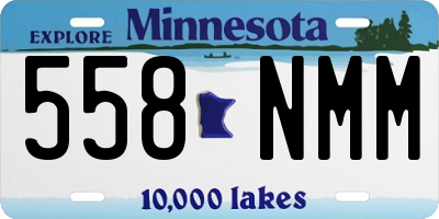 MN license plate 558NMM