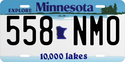 MN license plate 558NMO