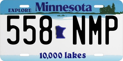 MN license plate 558NMP