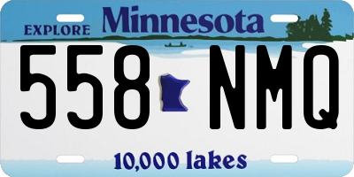 MN license plate 558NMQ
