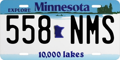 MN license plate 558NMS