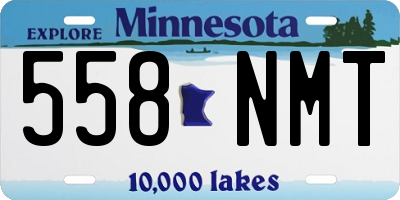 MN license plate 558NMT