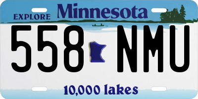 MN license plate 558NMU