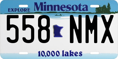 MN license plate 558NMX