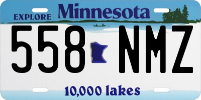 MN license plate 558NMZ